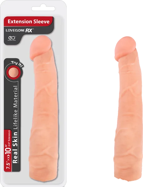 cock ring for stamina boost-10" Extension Sleeve (Flesh)