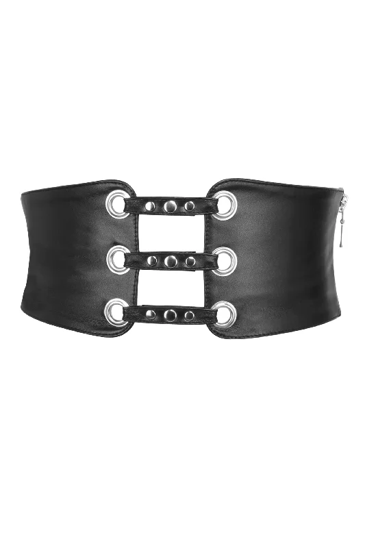 corset for slim silhouette-Black Corset Inspired Belt