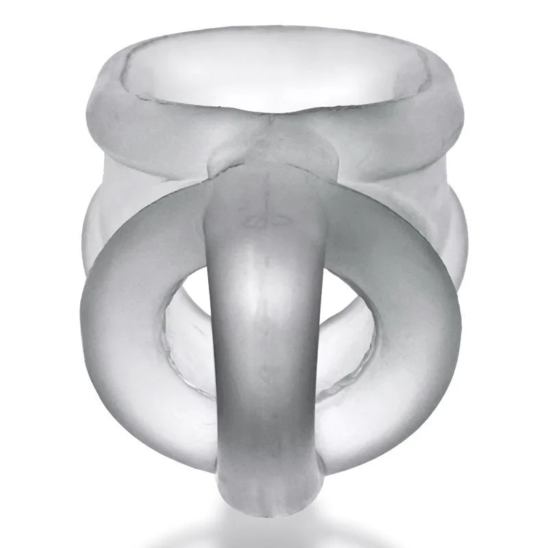 cock ring for partner fun-Ballsling Ball Split Sling Clear Ice