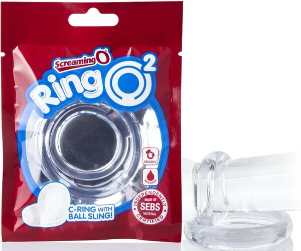 cock ring with pulse settings-Ring O 2 (Clear)