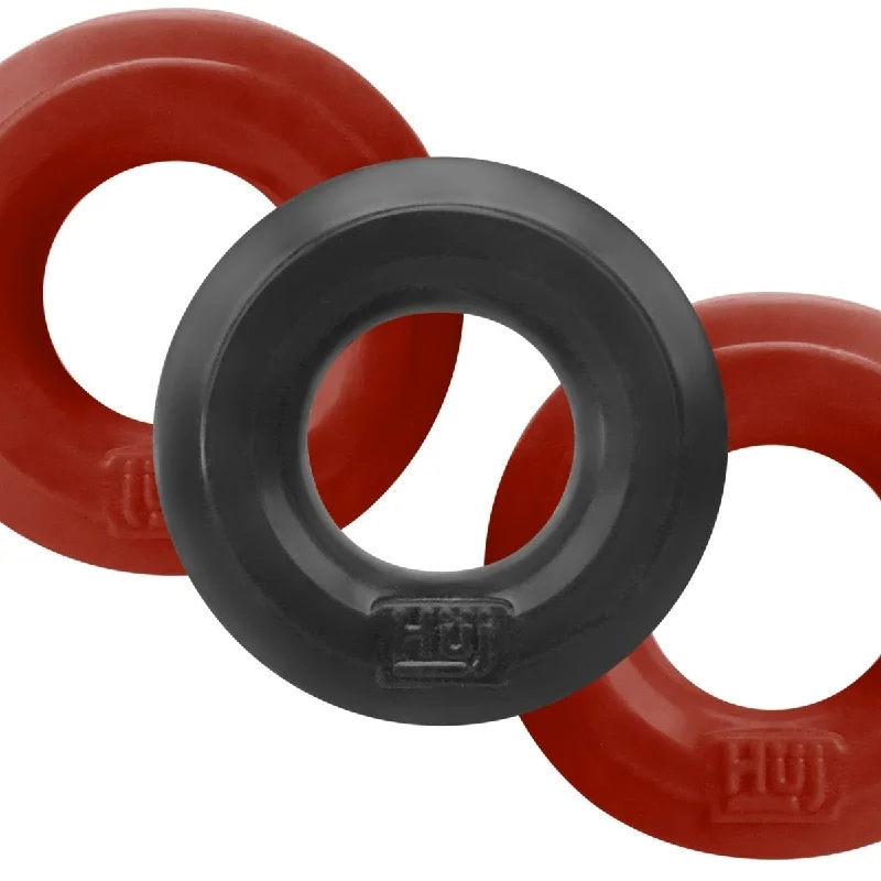 cock ring size calculator-Hunkyjunk HUJ3 Cock Ring 3 Pack Cherry Tar Ice