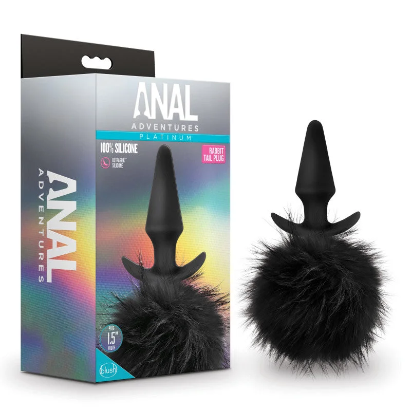 Anal toys with unique texture-Anal Adventures Platinum Bunny Tail Butt Plug