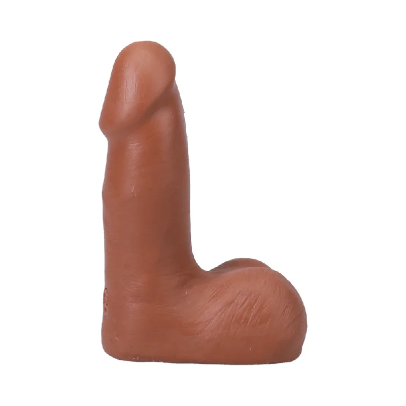 hollow strap-on dildo-The Realistic Cock 5 in. ULTRASKYN Vac-U-Lock Dildo with Balls Caramel