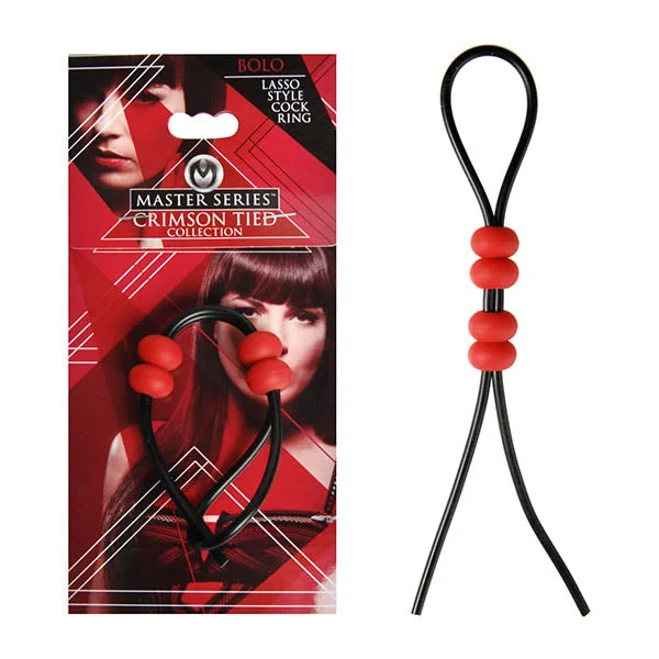 cock ring material facts-Master Series Crimson Tied Bolo-(ae240)