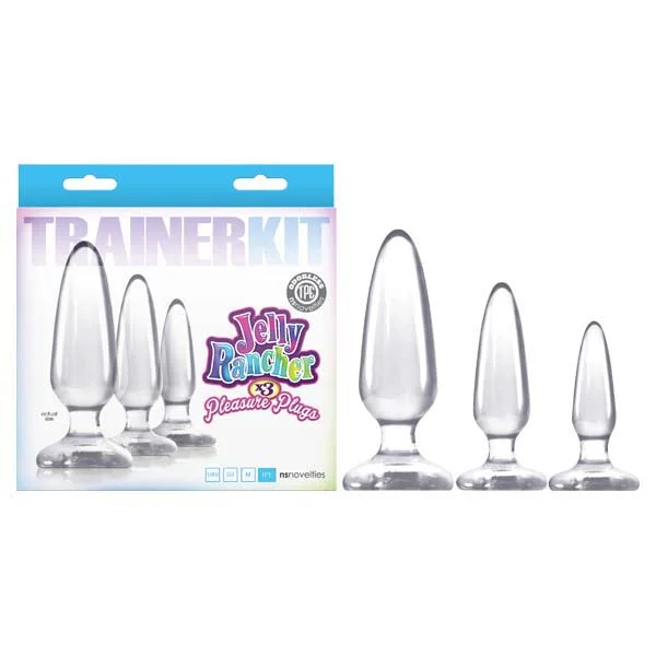 Anal toys for intense orgasms-Jelly Rancher Butt Plug Trainer Kit Clear