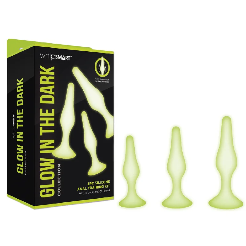 Anal toys for free enjoyment-WhipSmart Glow In The Dark 3pc Anal Training Butt Plug Kit