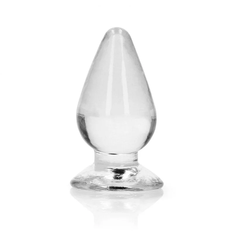 Anal toys with bold modes-REALROCK 9 cm Anal Butt Plug - Clear