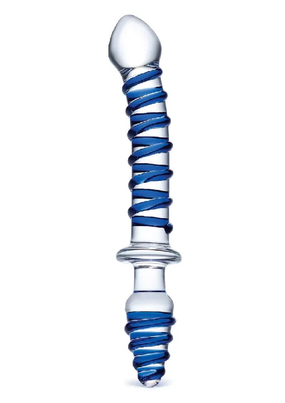 beginner heated dildo-Glas Mr Swirly Double Ended Glass Dildo and Butt Plug