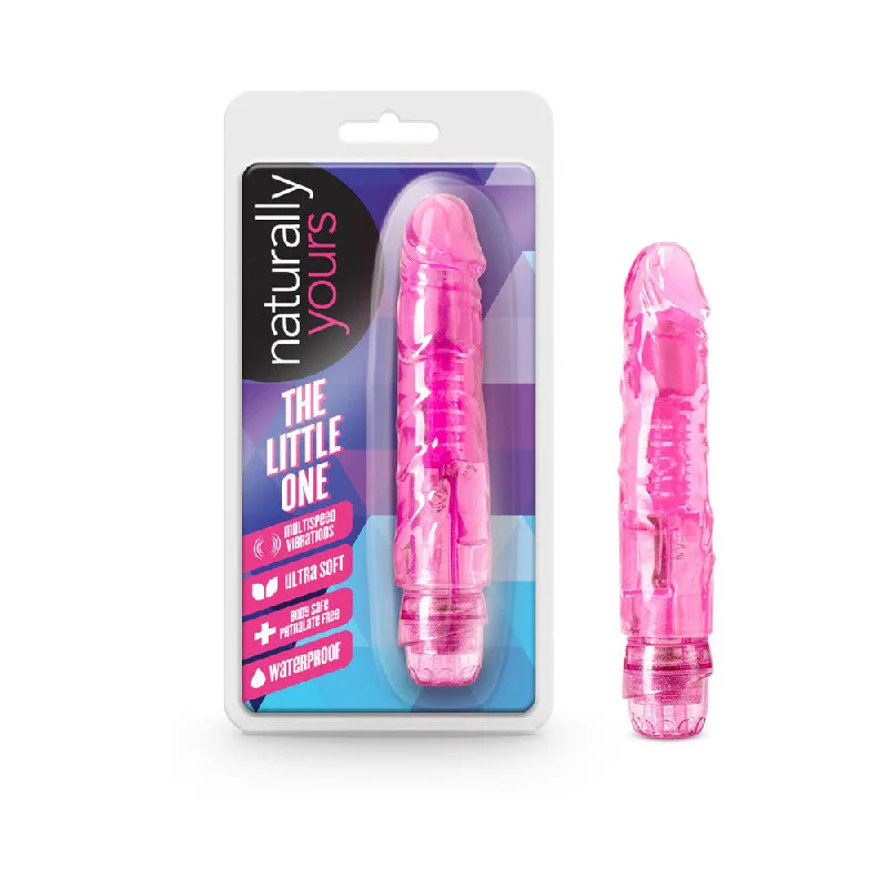 realistic USB-charged dildo-Naturally Yours The Little One Realistic 6.7 in. Vibrating Dildo Pink