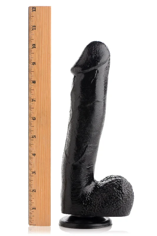 cooling glass dildo-Mighty Midnight 10 Inch Dildo With Suction Cup