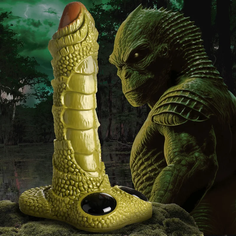 beginner anal dildo-Scaly Swamp Monster 3 Foot Giant Dildo