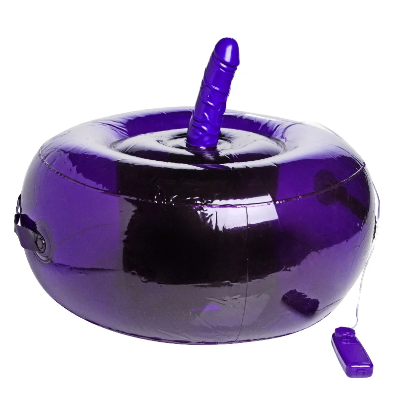 thick dildo-Sit-and-ride Inflatable Seat With Vibrating Dildo - Purple