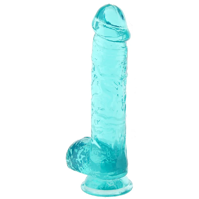 large silicone dildo-RealRock 6 Inch Realistic Ballsy Dildo in Turquoise