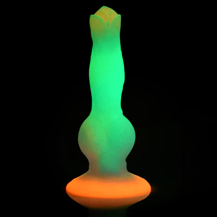 vibrating curved dildo-Creature Cock Space Cock Glow-In-The-Dark Silicone Alien Dildo