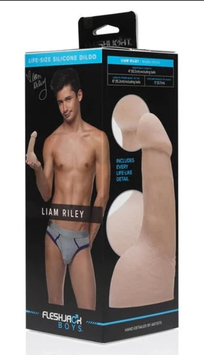 textured firm dildo-Fleshjack ''Liam Riley'' Dildo 6 inch