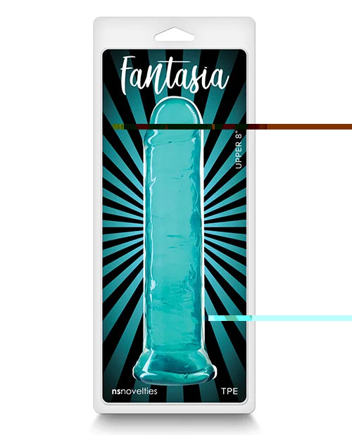 veined dildo-Fantasia Upper 8" Dildo - Teal