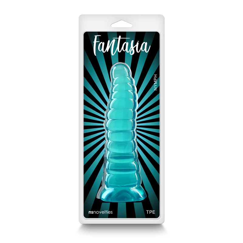 plush dildo-Fantasia Nymph Jelly Dildo Teal