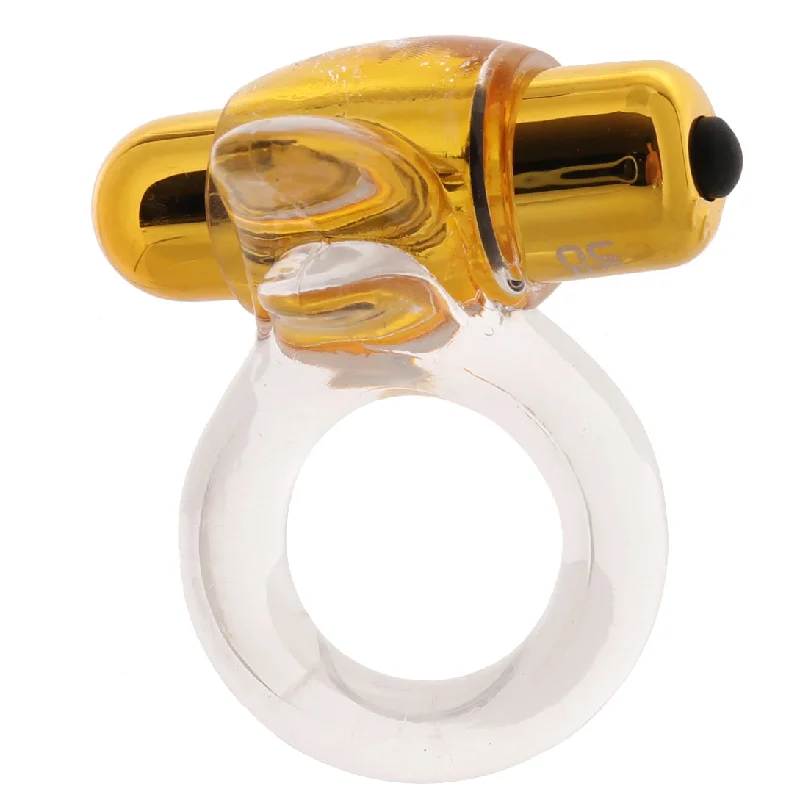 cock ring for enhanced pleasure-Pure Gold Double Trouble Enhancer Ring