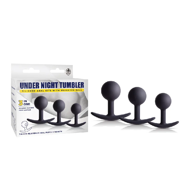 Anal toys with easy hold-Under Night Tumbler Butt Plug Set