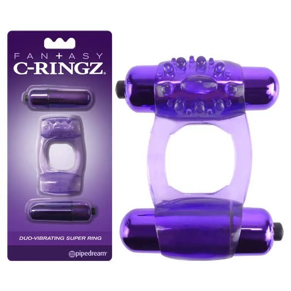 cock ring with strong energy-Fantasy C-Ringz Duo-Vibrating Super Ring-(pd5863-12)