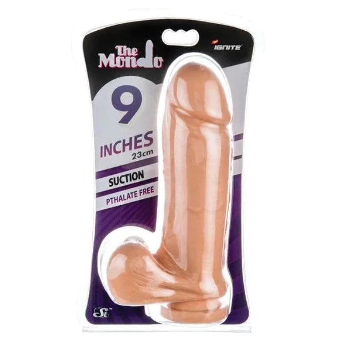 realistic red dildo-The Mondo 9" Thick Dildo -Vanilla