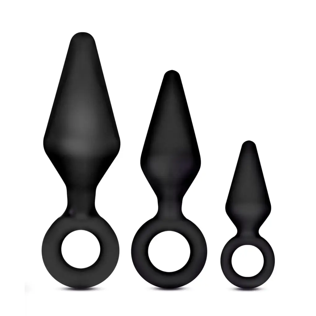 Anal toys with bold design-Blush Luxe Candy Rimmer 3-Piece Silicone Anal Plug Kit