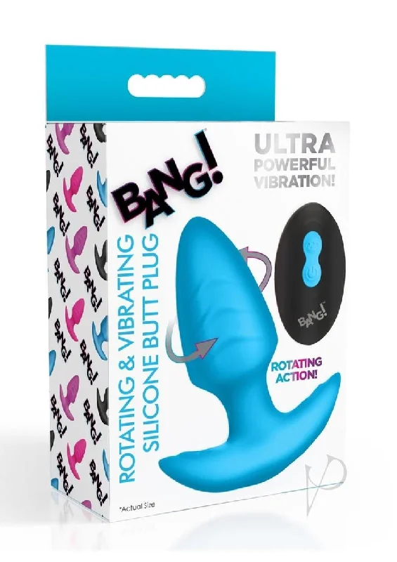 Anal toys with cozy fit-Bang Rotating Vibra Plug W/remote Blu