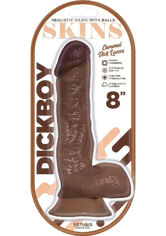 small fantasy dildo-Dickboy Skins Caramel Lovers Dildo