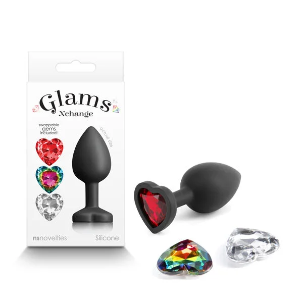 Anal toys for fast shipping-Glams Xchange Heart Small Butt Plug