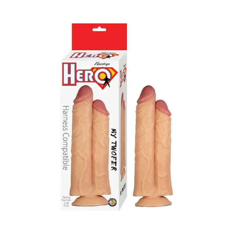 yellow dildo-Hero My Twofer Dildo White