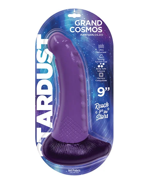 textured portable dildo-Stardust Grand Cosmos 7" Dildo - Purple