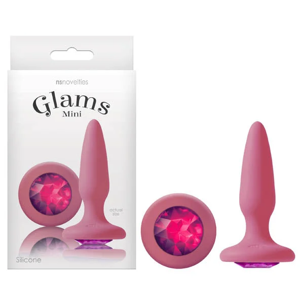 Anal toys with sleek design-Glams Mini Butt Plug Pink Gem