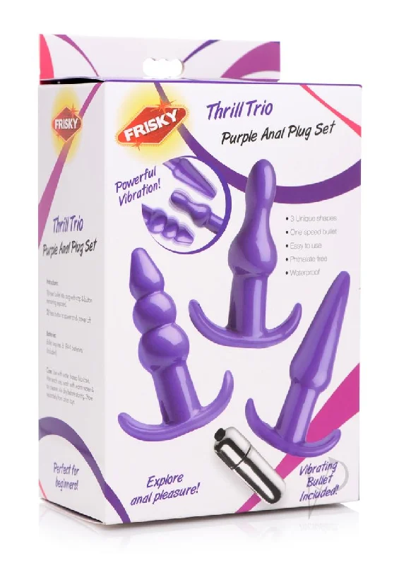 Anal toys for sensory calm-Frisky Thrill Trio Purple Anal Set