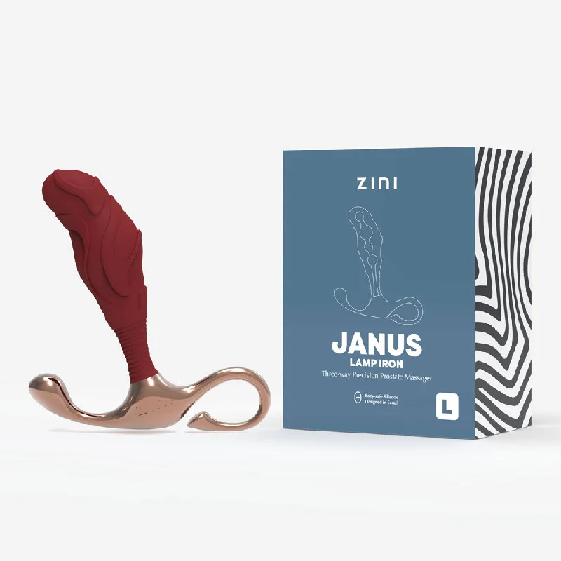 Anal toys with quiet look-Zini Janus Lamp Iron Butt Plug  - Prostate Massager Large