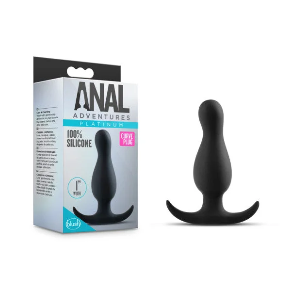 Anal toys for intimate relaxation-Anal Adventures Platinum Curve Butt Plug