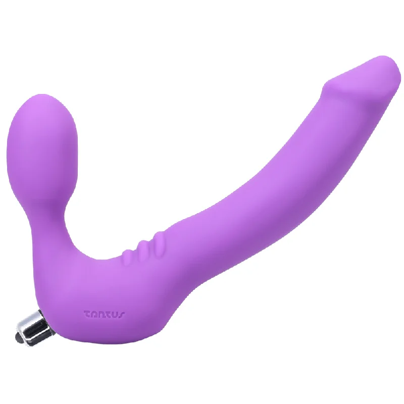 glass advanced dildo-Tantus Strapless Classic Vibrating Strap-On Dildo Lavender