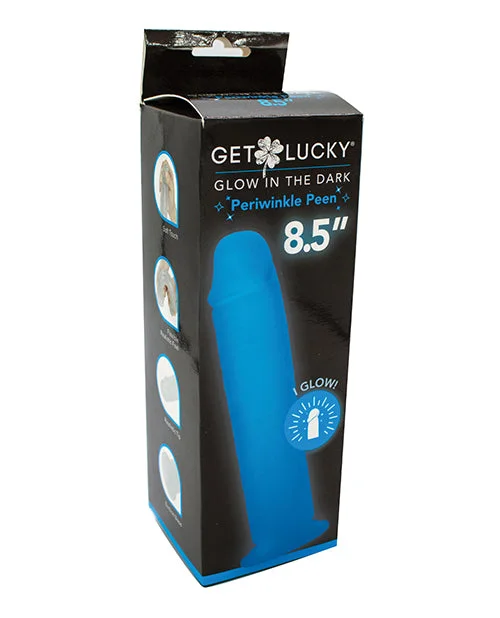 glass remote control dildo-Get Lucky 8.5" Glow in the Dark Periwinkle Peen Dildo