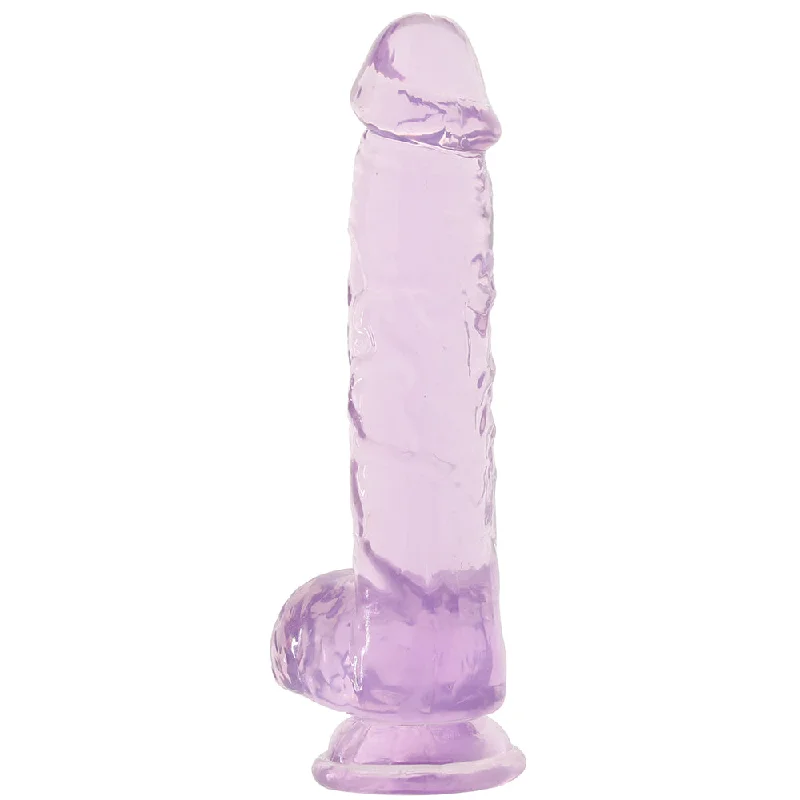 blue glass dildo-Naturally Yours 6 Inch Crystalline Dildo in Amethyst