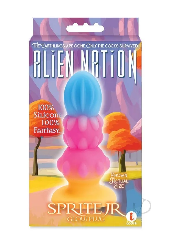 Anal toys with flared base-Alien Nation Sprite Jr Blu/pnk