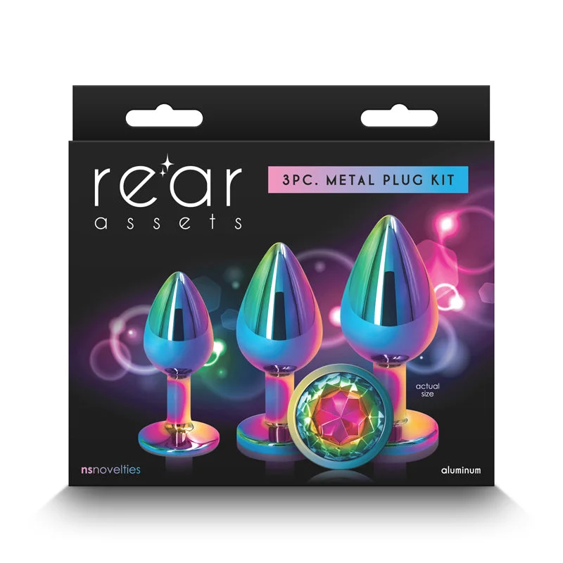 Anal toys for experienced users-Rear Assets Butt Plug Trainer Kit - Multicolour - Rainbow