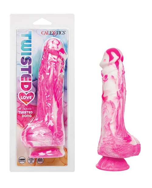 glass multi-speed dildo-Twisted Love Twisted Silicone Dong - Pink