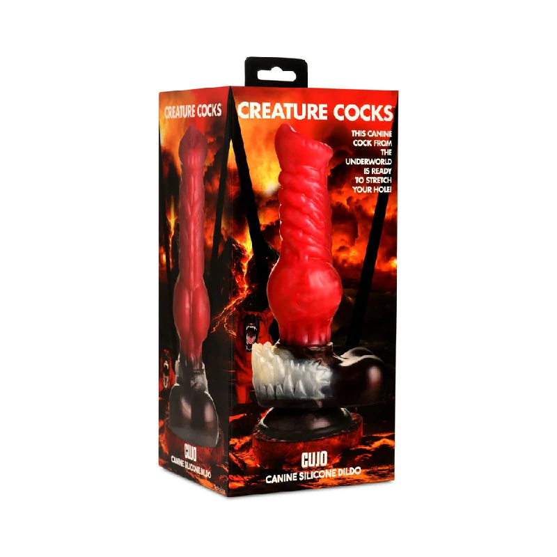 strap-on vibrating dildo-Creature Cocks Cujo Canine Silicone Dildo L