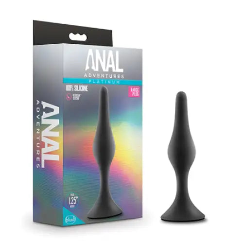 Anal toys with glossy finish-Blush Anal Adventures Platinum Silicone Beginner Plug Large