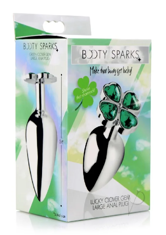 Anal toys for hands-free use-Booty Sparks Lucky Clover Gem Lg