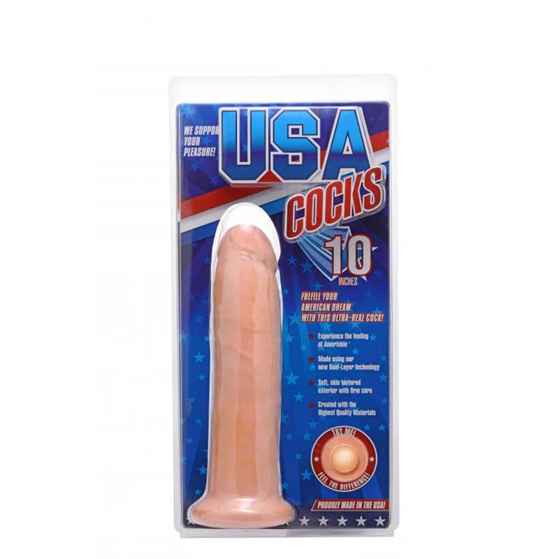 small anal dildo-10" Dildo without Balls - Light