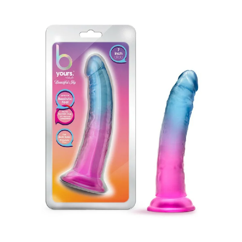 textured curved dildo-B Yours Beautiful Sky 7 in. Dildo Sunset