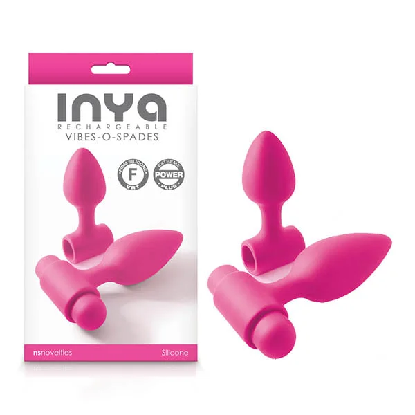 Anal toys with cooling effect-INYA Vibes-O-Spades Vibrating Butt Plug