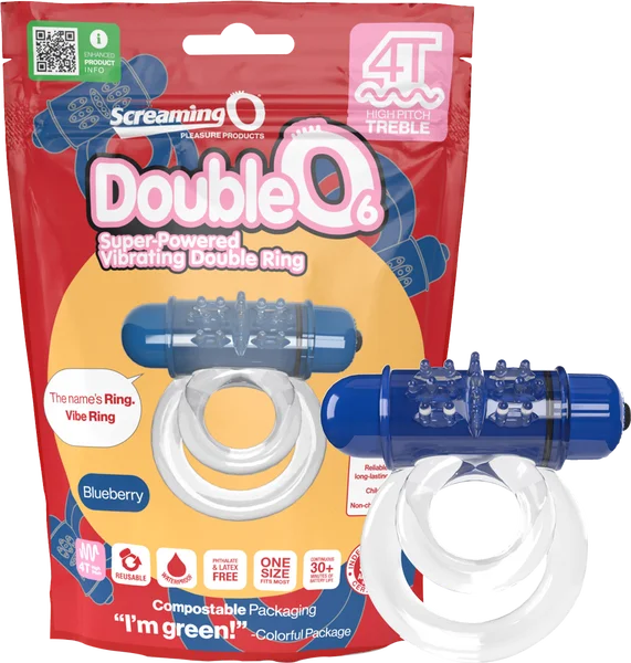 cock ring for easy upkeep-Double O 6 4T High Pitch Treble (Blueberry)