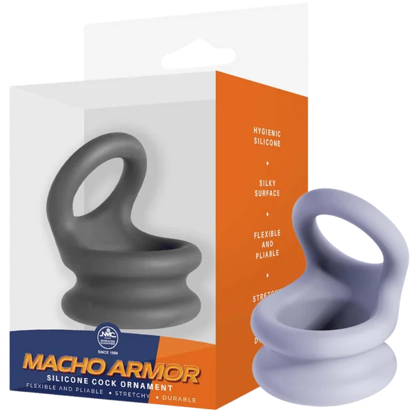 cock ring sizing help-Silicone Cock Ornament - Medium (Grey)