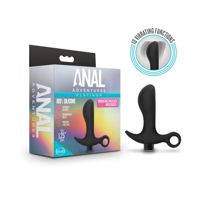 Anal toys with strong suction-Anal Adventures Platinum Vibrating Prostate Massager 01 Butt Plug